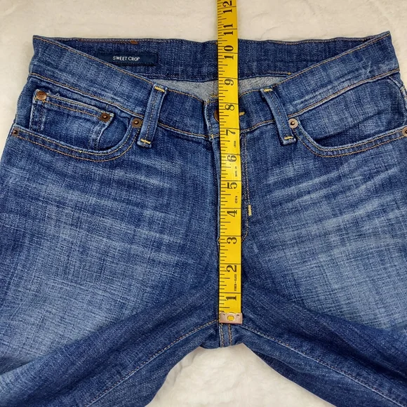 Lucky Brand Sweet Crop Mid Rise Blue Cropped Jeans Hayward Size 27 - Picture 11 of 14
